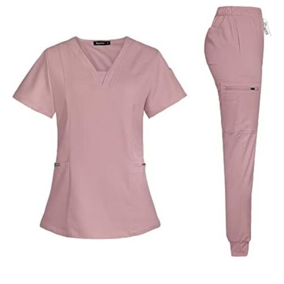 Cherokee Women's Pink Scrub Set - Picture 1 of 4